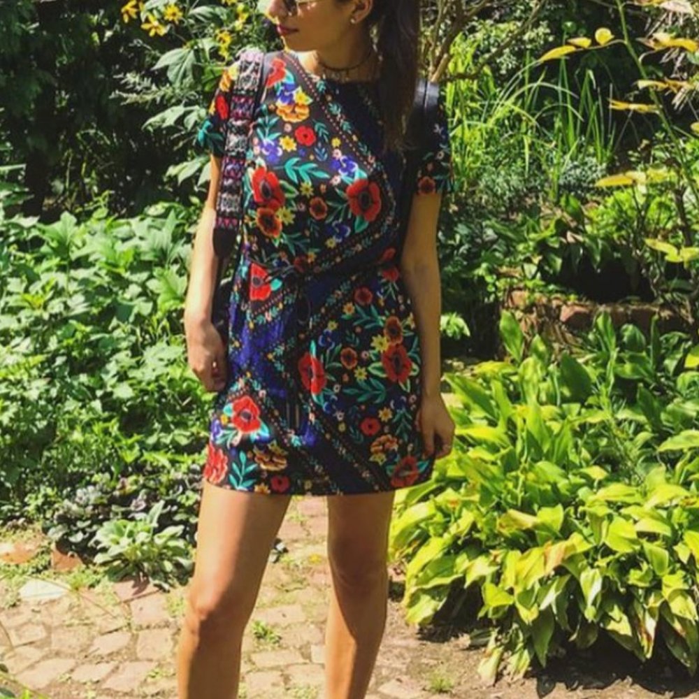 Floral T-shirt Shift Dress